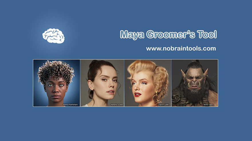 Maya发型头发制作插件 Maya Groomer’s Tool For Maya