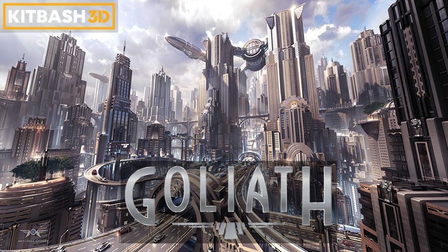 复古巨型泰坦工业巨神都市 KitBash3D – Goliath