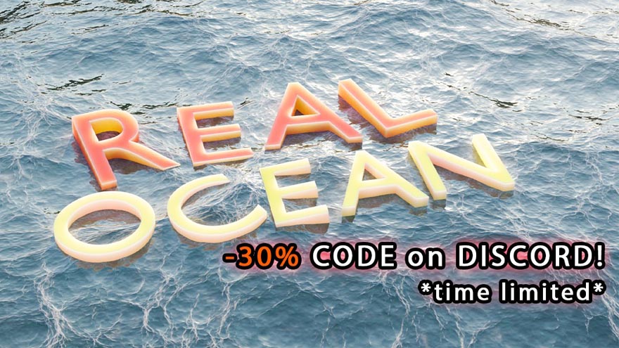 Blender真实海洋水面物理交互模拟插件 RealOcean