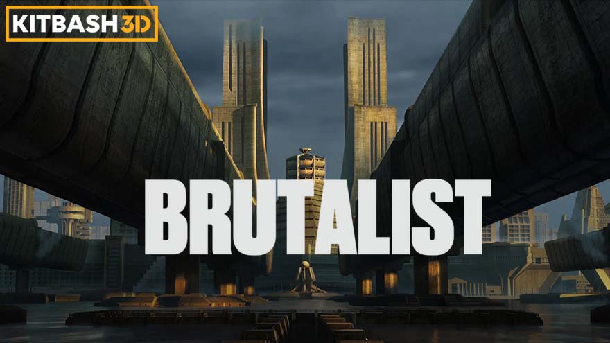 科幻乌托邦宏伟现代城市建筑景观 Kitbash3D – Brutalist
