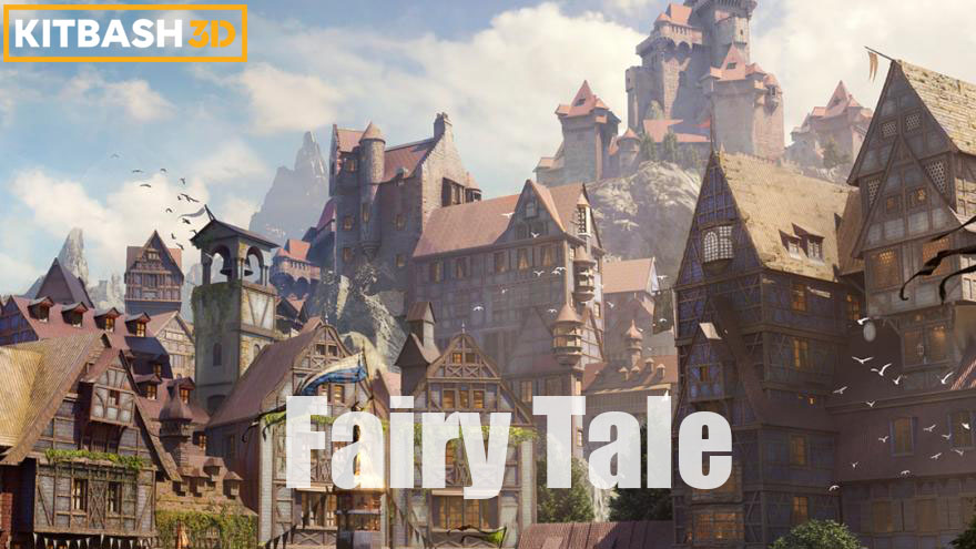 王国城池村庄庄园童话小镇建筑场景 Kitbash3d - Fairy Tale